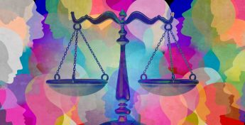 Balance Scales with colorful background