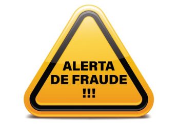 ¡Señal de advertencia amarilla que dice alerta de fraude!