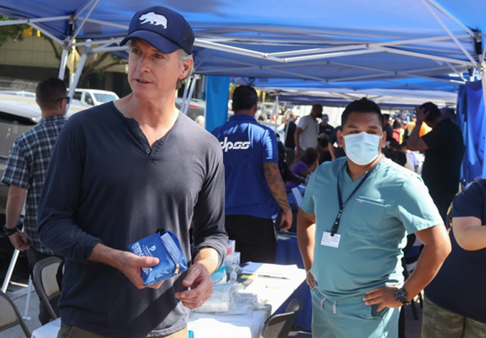 Governor Gavin Newsome, DPSS Employees and other L.A. County Employees