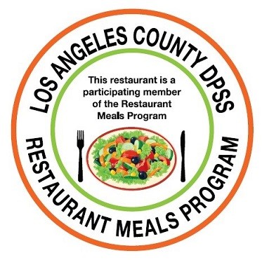 El letrero tiene que ser desplegado  en los restaurantes que participan en el Programa de Comidas en Restaurantes 